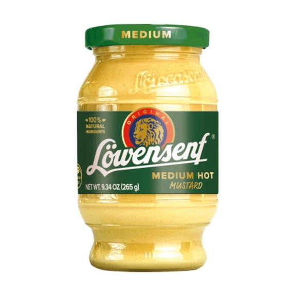 Lowensenf Medium Mustard in Jar, 9.3 Ounce