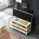 thumbnail image 4 of Asiento de cambio de zapatos de madera maciza, gabinete de zapatos sentado duradero, Flip top, asiento de cojín suave, Banco largo antideslizante adecuado para habitación, 4 of 4