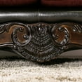 thumbnail image 4 of Furniture of America Robertson Traditional Synthetic Leather Love Seat, Burgundy, 4 of 8