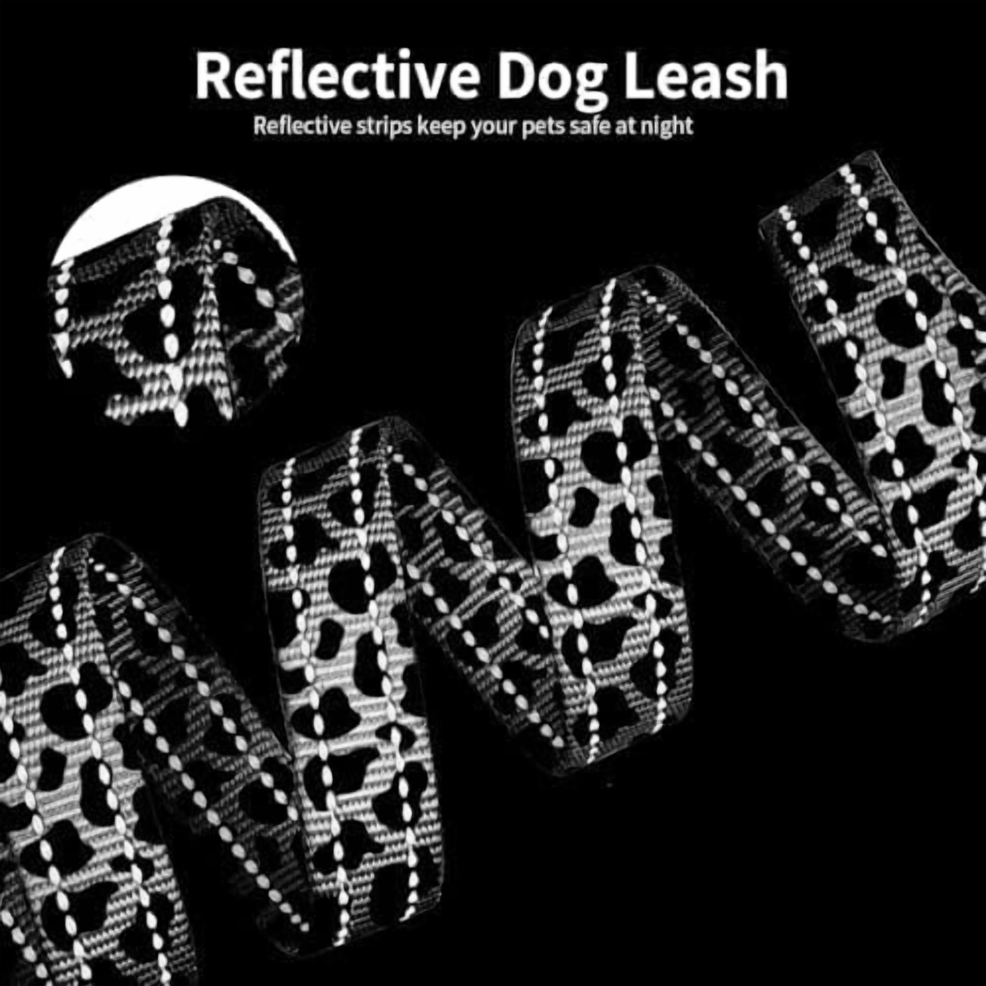 Slip Lead Dog Leash, Hands-Free No Pull Training Leash with Padded Handle for Medium Large Heavy Duty Dogs, Cow