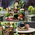 thumbnail image 4 of Dollhouse DIY Miniature Wooden Furniture Kit,Mini Handmade Doll House Model with Dust Cover & LED,1:24 Scale Creative Woodcrafts Toys for Adult Friend Lover Birthday Gift, 4 of 6