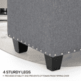 thumbnail image 5 of MoNiBloom Button Tufted Storage Ottoman, Microfiber Upholstery Footstool for Living Room Home Office, Space-Saving Storage Toy Box Foot Stool, Grey, 5 of 8