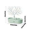 thumbnail image 3 of Anhility Jewelry Display Holder Stand Earrings Pendants Necklace Jewelry Storage Rack Antler Tree Jewelry Box Holder with Drawer, 9.64"x4.92"x10.2", Green, 3 of 5