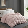 Pink Noise Free Oversized Down Feather Bed Blanket , King Queen
