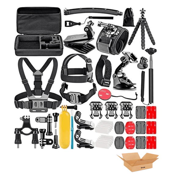 Kit De Accesorios Cámara De Acción 50 En 1 Para Gopro Héroe Negro