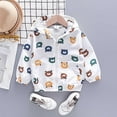 thumbnail image 2 of Fengyings Toddler Boys Girls Hooded Jacket Windbreaker Lightweight Cute Print Coat Autumn Long Sleeve Windproof Outwear, 2 of 9
