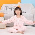 thumbnail image 1 of Pijamas de franela gruesa para niños, ropa de dormir de encaje de princesa, de lana de Coral, de manga larga, cálida, para Navidad e Invierno, 1 of 4