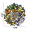 thumbnail image 2 of Navidad 40 Cm Guirnalda De Conos De Pino De Navidad Artificial Con Luces Led Adornos De Navidad Para Puerta Delantera Regalo De Año Nuevo sonducket HA043969-03, 2 of 6