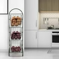 thumbnail image 4 of 3-Tier Wire Market Basket Storage Stand for Fruit, Vegetables, Households for Bedroom, Living Room, Office, 4 of 8
