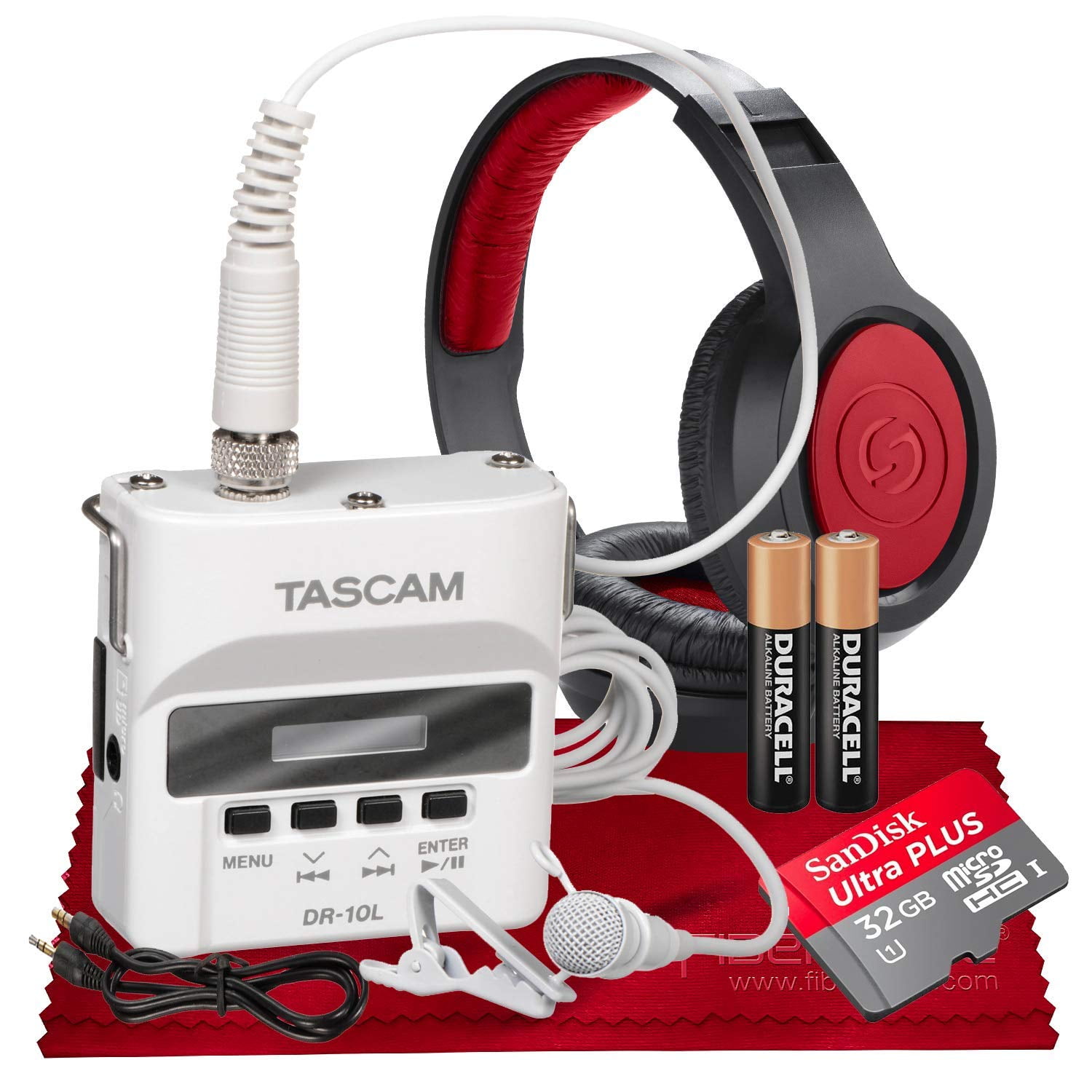 Tascam DR-10LW Portable Digital Recorder (White) with Lavalier Mic and 32GB  Card Bundle - Walmart.com