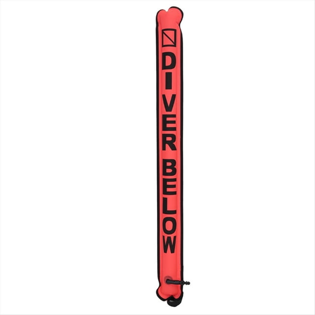 de Superficie para Buceo con Anzuelo Giratorio, Tubo de Señalización Tipo Salchicha, Boquilla Inflable SMB, Accesorio Flotante Rojo.