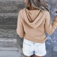 thumbnail image 3 of Ichuanyi Fashion Colorblock Hoodies for Women Winter Long Sleeve Sweatshirt Tops V Neck Graphic Tees Shirt Casual Comfy Blouses Tops 2022 Kangaroo Pocket Hoodie, 3 of 7