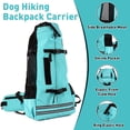thumbnail image 5 of Duuclume Dog Hiking Backpack Carrier, Hands-Free Dog Travel Bags with Storage & Reflective Strips (Green,L), 5 of 7