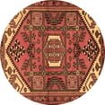 thumbnail image 1 of Ahgly Company Indoor Round Persian Brown Traditional Area Rugs, 5' Round, 1 of 4