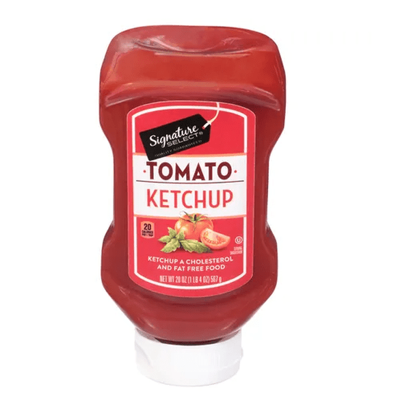 Signature S Tomato Ketchup, Naturally Cholesterol Free, 20 Oz
