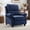 Blue, variant on Ebello PU Leather Pushback Recliner Chair with Nailhead Trim - Vintage Style Push Back Lounge Chair for Bedroom & Living Room 350lbs Capacity, Brown