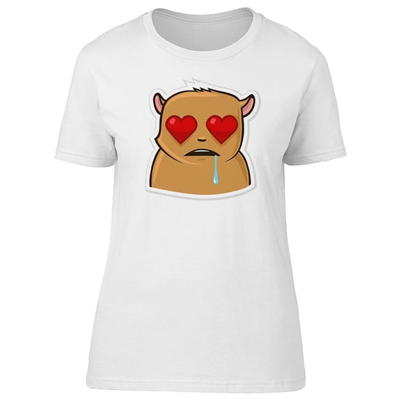 Funny Hamster In Love T-Shirt Women -Image by Shutterstock, Female XX-Large