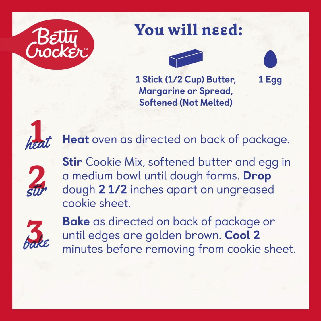 (12 pack) Betty Crocker Chocolate Chip Cookies, Cookie Baking Mix, 17.5 oz