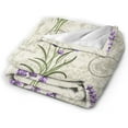 thumbnail image 2 of Vintage Lavender Floral Flowers Throw Blanket Ultra Soft Warm All Season Decorative Fleece Blankets for Bed Chair Car Sofa Couch Bedroom 50"X40", 2 of 6