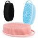 thumbnail image 1 of wonima11 3 PCS Soft Silicone Body Scrubber,Silicone Body Shower,Silicone Loofah 2 in 4 Bath and Shampoo Brush, Body Scrubber Shower Cleaning Exfoliating Use,Lather Well, Black,Pink,Blue, 1 of 1