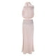 thumbnail image 4 of Conjunto de vestido largo de dos piezas de satén para mujer - Top sin mangas con cuello alto y falda con abertura lateral, ropa formal y casual para fiestas, 4 of 7