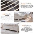 thumbnail image 5 of OKD Modern Farmhouse Full Platform Bed with Bookcase Headboard Storage and Charging Station, No Box Spring Needed, Antique Brush White, 5 of 6