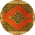 thumbnail image 1 of Ahgly Company Indoor Round Persian Yellow Traditional Area Rugs, 7' Round, 1 of 4