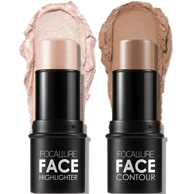 Crema mineral FOCALLURE Contour Stick, 2 unidades, ligera y mediana