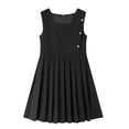 thumbnail image 6 of School Dresses for Girls Sleeveless Uniform Jumper Dress Soft Crew Neck A-Line Trendy Dress for Girls Dark Green, 6 of 6