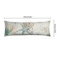 thumbnail image 6 of Long Body Pillow Cover – Soft & Breathable, Hidden Zipper, 20"x54", Ocean Theme with Starfish, Seahorse & Coral Print – Gift for Side Sleepers, Pregnancy, Beach & Nautical Decor, 6 of 7
