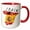 Red/White, variant on 3drose, Map of Spain with Flag and Icons, 15oz Two-tone Blue Mug