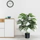 thumbnail image 5 of Planta Monstera Artificial 23,6 pulgadas | Hojas falsas de tortuga tropical, planta en maceta de seda verde para interior y exterior, oficina, fiesta o decoración de boda, bajo mantenimiento y, 5 of 7