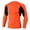 Orange, variant on HCURIBAD Compression Shirt Men Men's Tights Stretchy Quick Dry Long Sleeve Athletic Fitness Clothing Long Sleeve Compression Shirt Gym Shirts Men Mens Workout Shirts Black M