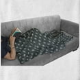 thumbnail image 5 of Floral Soft Flannel Fleece Throw Blanket, Illustration of Rowanberry Branch Silhouette Snow Holiday Repetitive, Cozy Plush for Indoor and Outdoor Use, 50" x 70", Dark Grey and Seafoam, by Ambesonne, 5 of 5