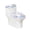 Cute Cat Hydrangea, variant on HELLHERO Cute Cat Hydrangea Polyester Toilet Lid Seat Cover Set & Easy to Clean Toilet Seat Covers Set & Adjustable for Household Elastic Bottom