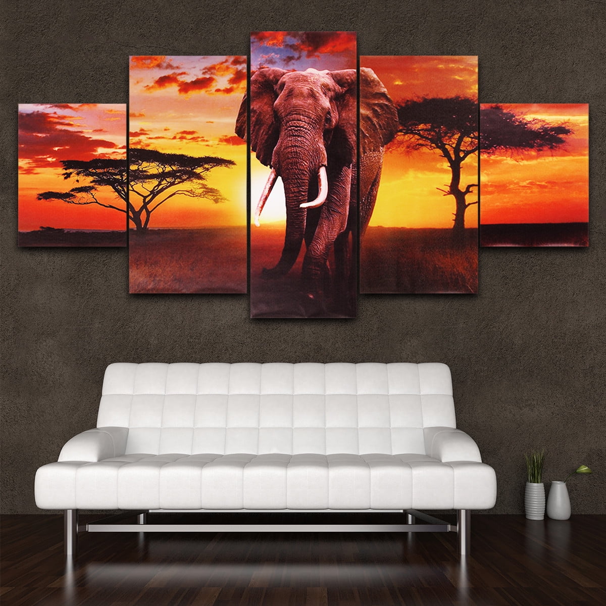 Smorebuy Painting Canvas Wall Art, 5 Piece Modern Frameless Canvas