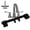 Black, variant on Orangide Double Sink Faucet Handle Lock, Kitchen Bathroom Plug with Central Pipe Fixed for Water Conservation and Leak Prevention