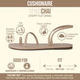 thumbnail image 2 of Cushionaire CHAI Flat Strappy Sandals for Women, Comfortable Dressy Summer Slip-On Sandal with Memory Foam, 2 of 12
