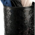 KALLORY Metal Round Umbrella Stand - Umbrella Holder Bin For Canes, Walking Sticks, Folding Umbrellas (25.5x15x11cm)