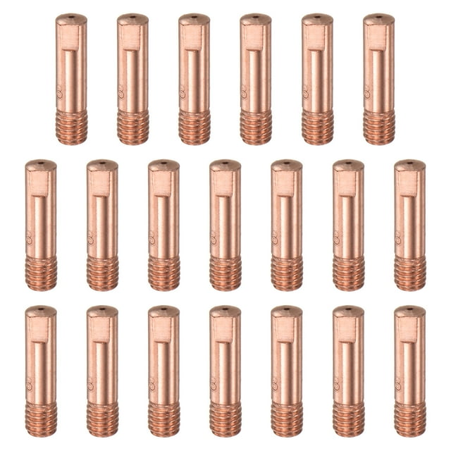 Puntas de soldador Uxcell 20Pcs .030" diámetro de orificio M6 punta de contacto de cobre para pistola de soldadura MIG 15AK