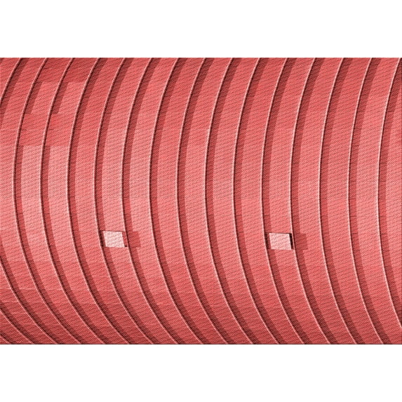 Ahgly Company Machine Washable Indoor Rectangle Transitional Red Area Rugs, 8' x 10'