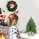 thumbnail image 5 of Adornos navideños, mini árbol de Navidad, mini pino, cepillo para botellas, árbol artificial con base de madera para decoración de mesa, árboles de Navidad., 5 of 6