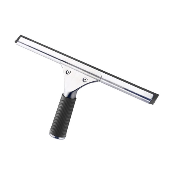 Stainless Steel Window Squeegee with Replaceable Rubber Blade, 17.7 Inch Glass Cleaning Tool