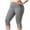 *Gray, variant on Women's Knee Length Biker Shorts,Ladies Cutout Stretchy Yoga Shorts,Butt Lift Sweatpants For Women,Purple,S-3XL