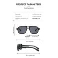 thumbnail image 6 of Mens Square Sunglasses UV400 Protection Fashion Toad Glasses Full Frame PC Lens Retro Eyewear Driving Outdoor Versatile, 6 of 6