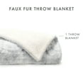 thumbnail image 3 of Noble Linens Faux Fur Tie Dye Throw Blanket, Light Gray, Standard Throw, 3 of 6