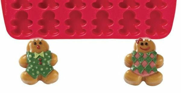 Bite-Size Gingerbread Boy Silicone Mold Pan 24 cavity from Wilton #0553 NEW