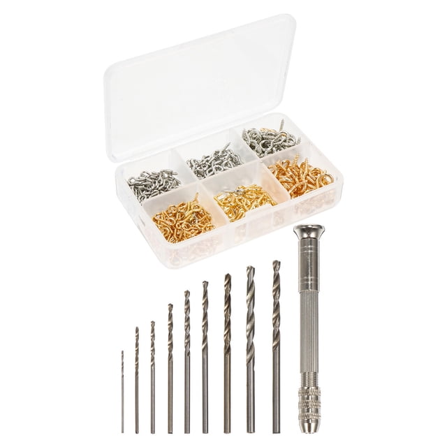 OULII 1Set Assorted Color Small Screw Eye Pins Water Resistant Threaded Clasp Hooks for DIY Jewelry Making