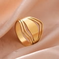 thumbnail image 6 of Comfortable Metal Rings Daily Wear Rings Hollow Statement Rings Stylish Jewelry, 6 of 11