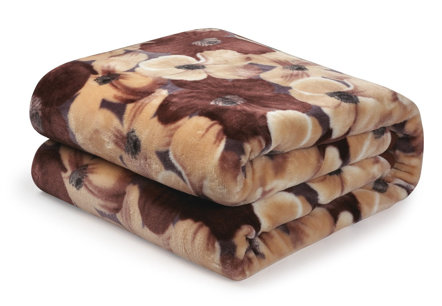 HOMECHOICE AT-RB-1PC-Q Silky Fade Resistant in Queen Size HIG Premium Thick Blanket with Double Layer Reversible Plush Raschel Blanket Brown Solid Color Queen, Brown Warm Hypoallergenic Supersoft 